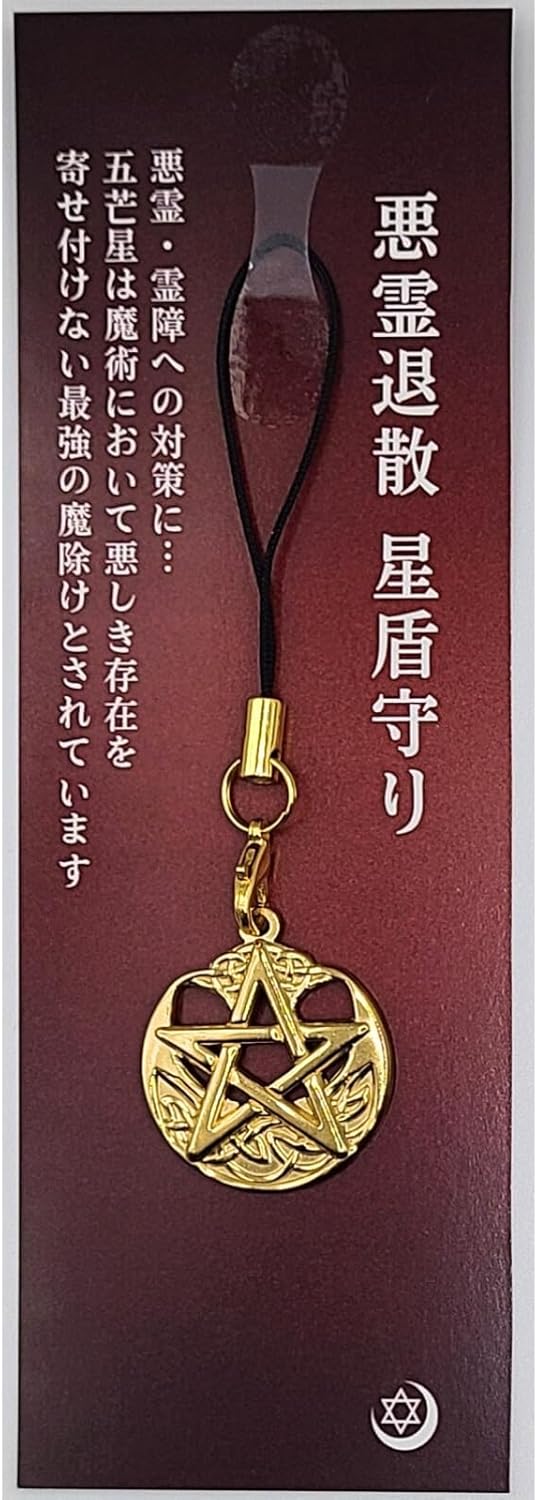 悪霊退散お守り【星盾守り】ステンレスストラップ付き