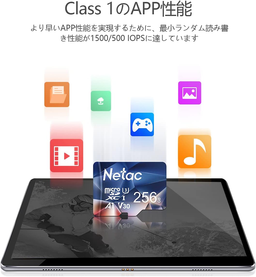 Netac 256GB microSDカード UHS-I U3 V30 Switch対応