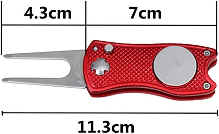 ゴルフ用品 折りたたみ式ゴルフフォーク 亜鉛合金 レッド