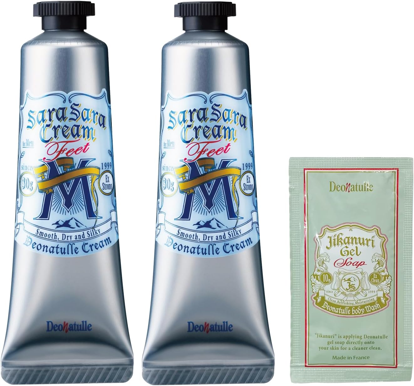 男性用デオナチュレ足指さらさらクリーム（医薬部外品）30g×2個 + おまけ付き