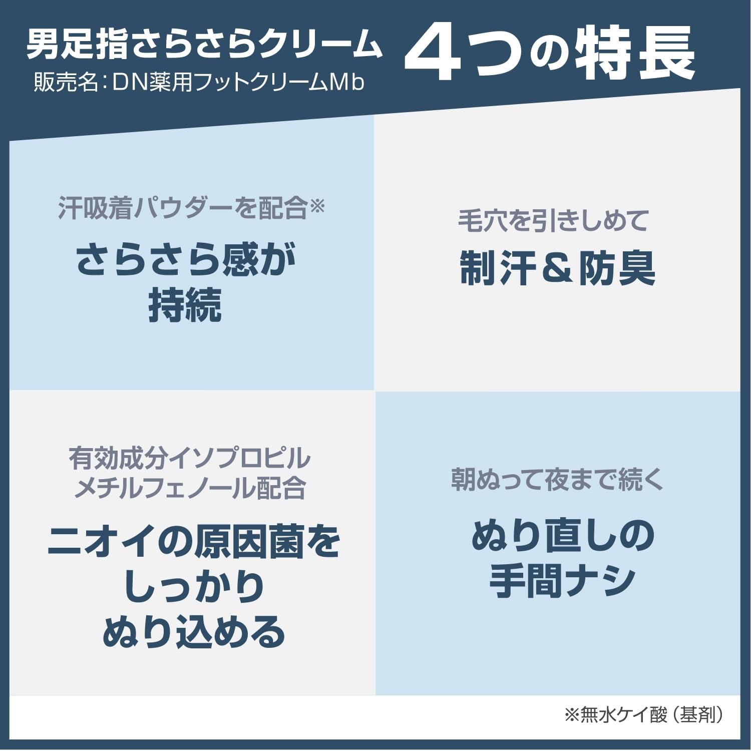 男性用デオナチュレ足指さらさらクリーム（医薬部外品）30g×2個 + おまけ付き