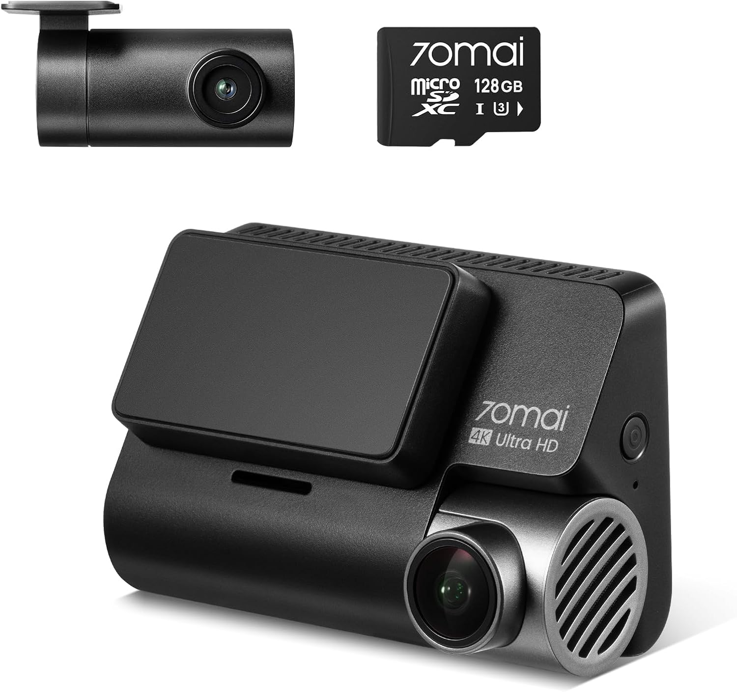 【ドライブレコーダー】70mai Dash Cam 4K A810 前後2カメラ HDR対応 GPS内蔵 業界最高水準の暗視性能 24時間駐車監視 日本語取扱書付 3年保証 128GB SDカード付属