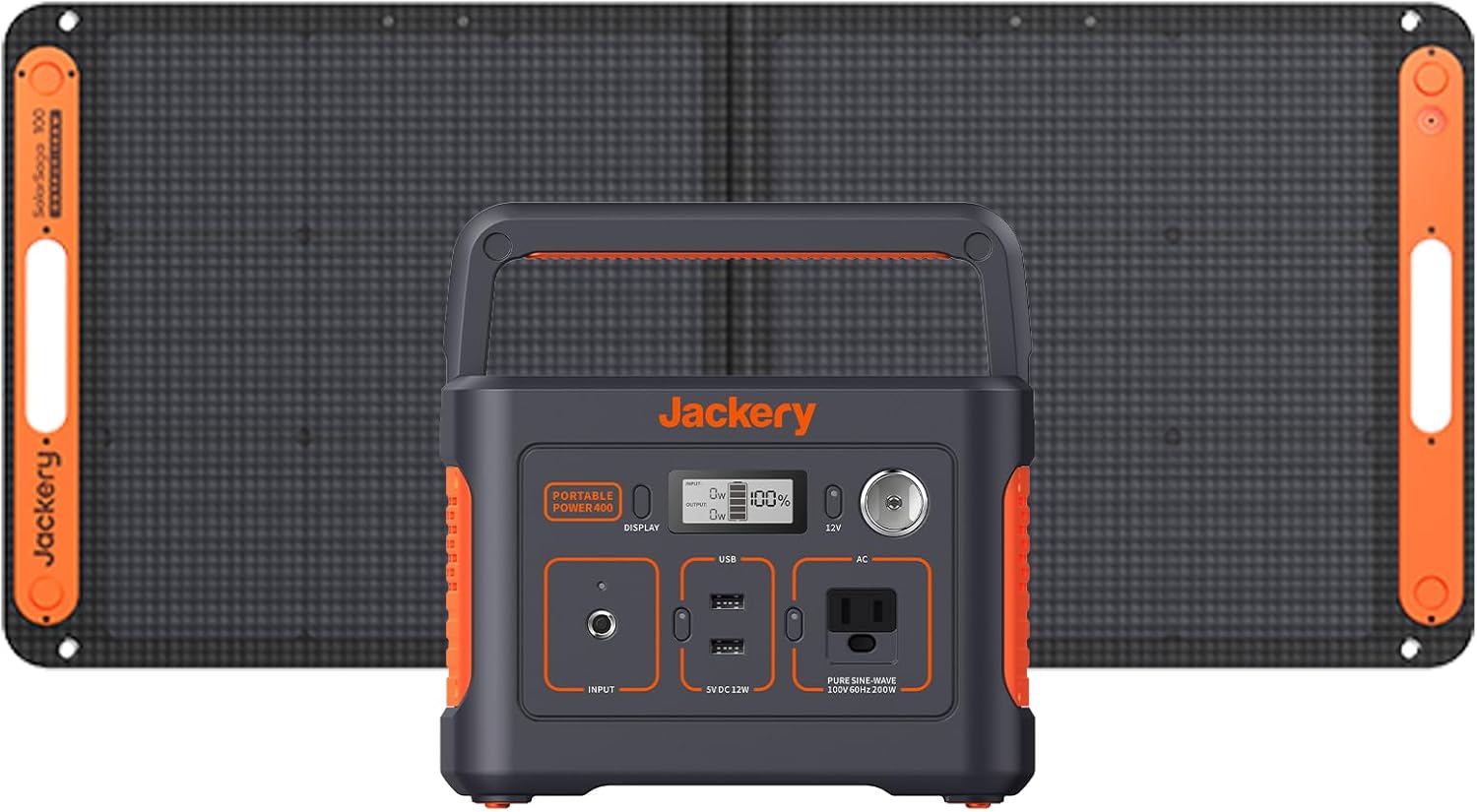 ポータブル電源セット Jackery Solar Generator 400 & SolarSaga 100 太陽光発電 アウトドア・防災用