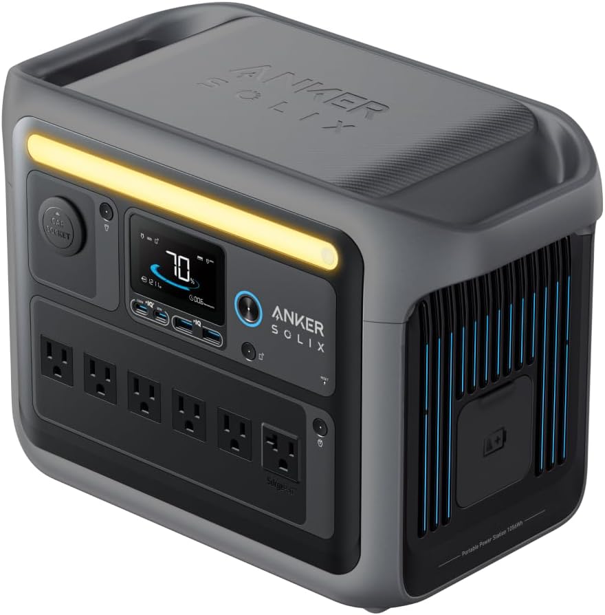 Anker Solix C1000 ポータブル電源 1056Wh 高出力AC・急速充電対応 コンパクト設計 防災推奨 (ダークグレー)