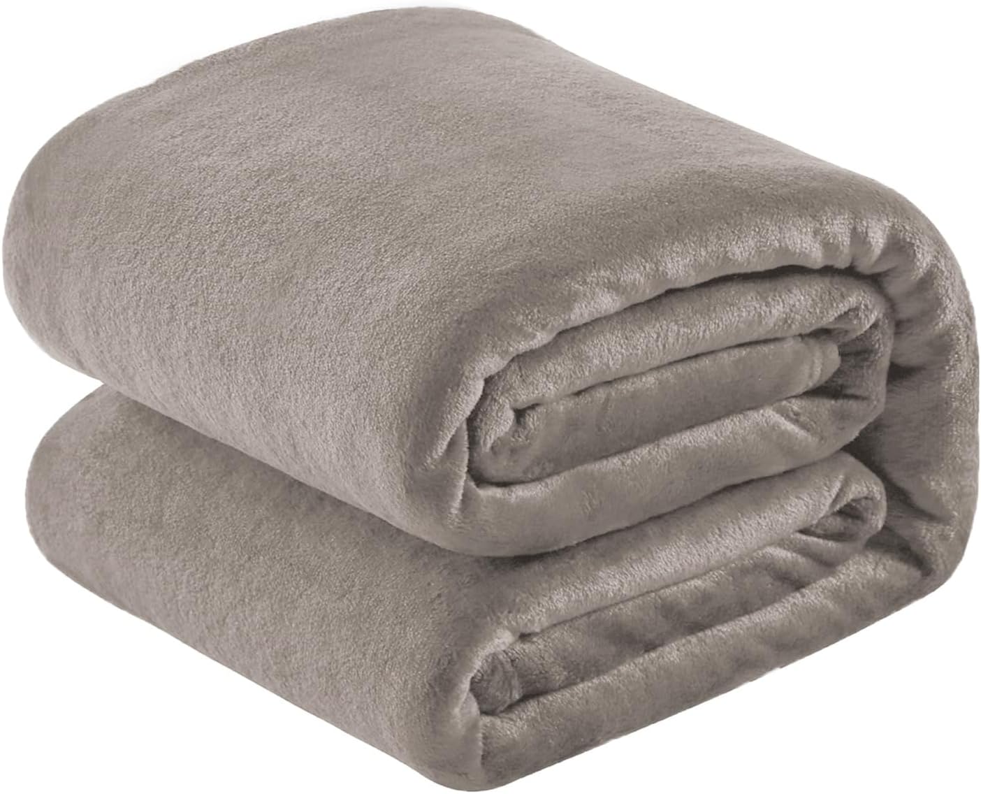 オールシーズン対応軽量ふわふわマイクロファイバーブランケット(グレージュ、140x200cm)
