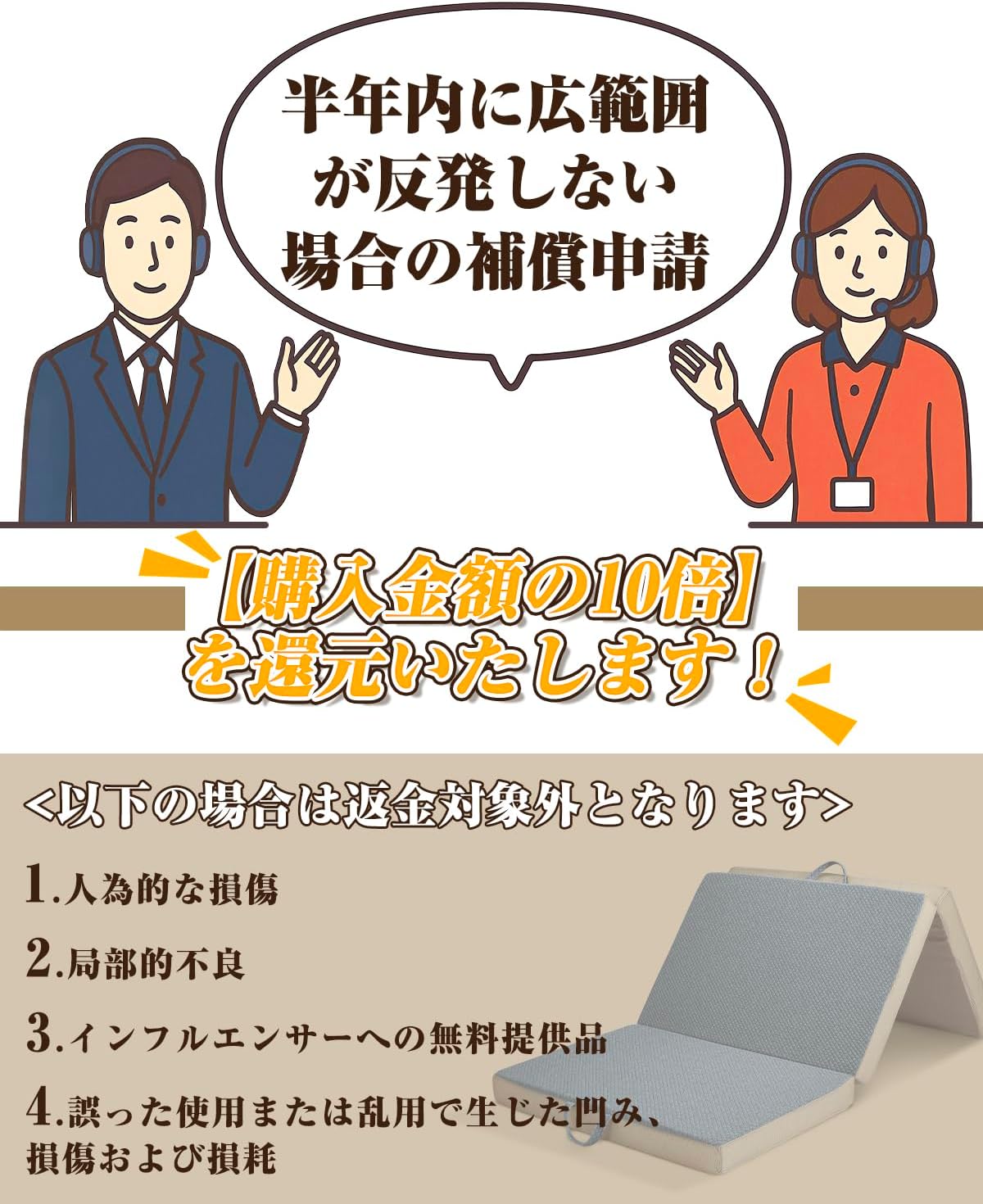 高反発マットレス シングル 10cm厚 折りたたみタイプ 体圧分散 腰痛対策 抗菌防臭【ブルー】