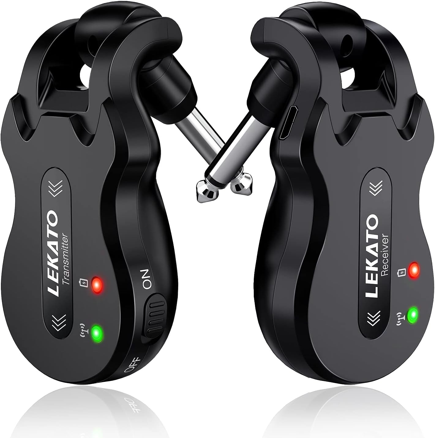 ギター用ワイヤレスシステム USB充電式 4チャンネル 送受信機