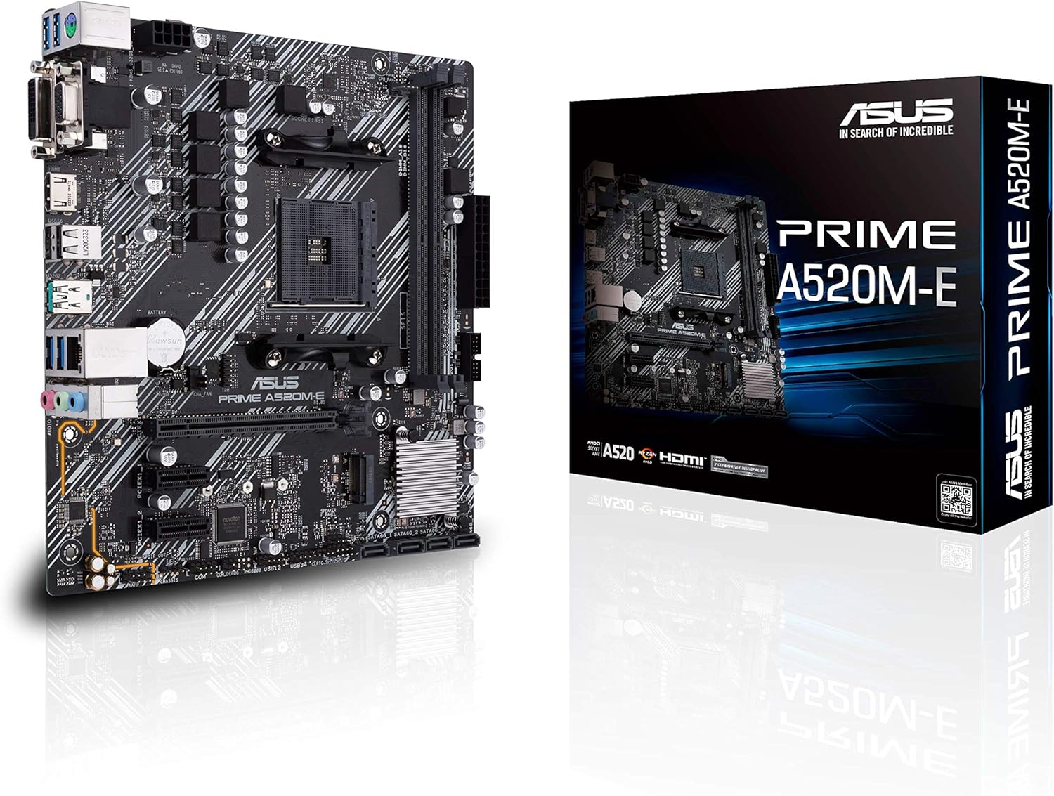 ASUS PRIME A520M-E MicroATX マザーボード (Socket AM4, AMD A520)