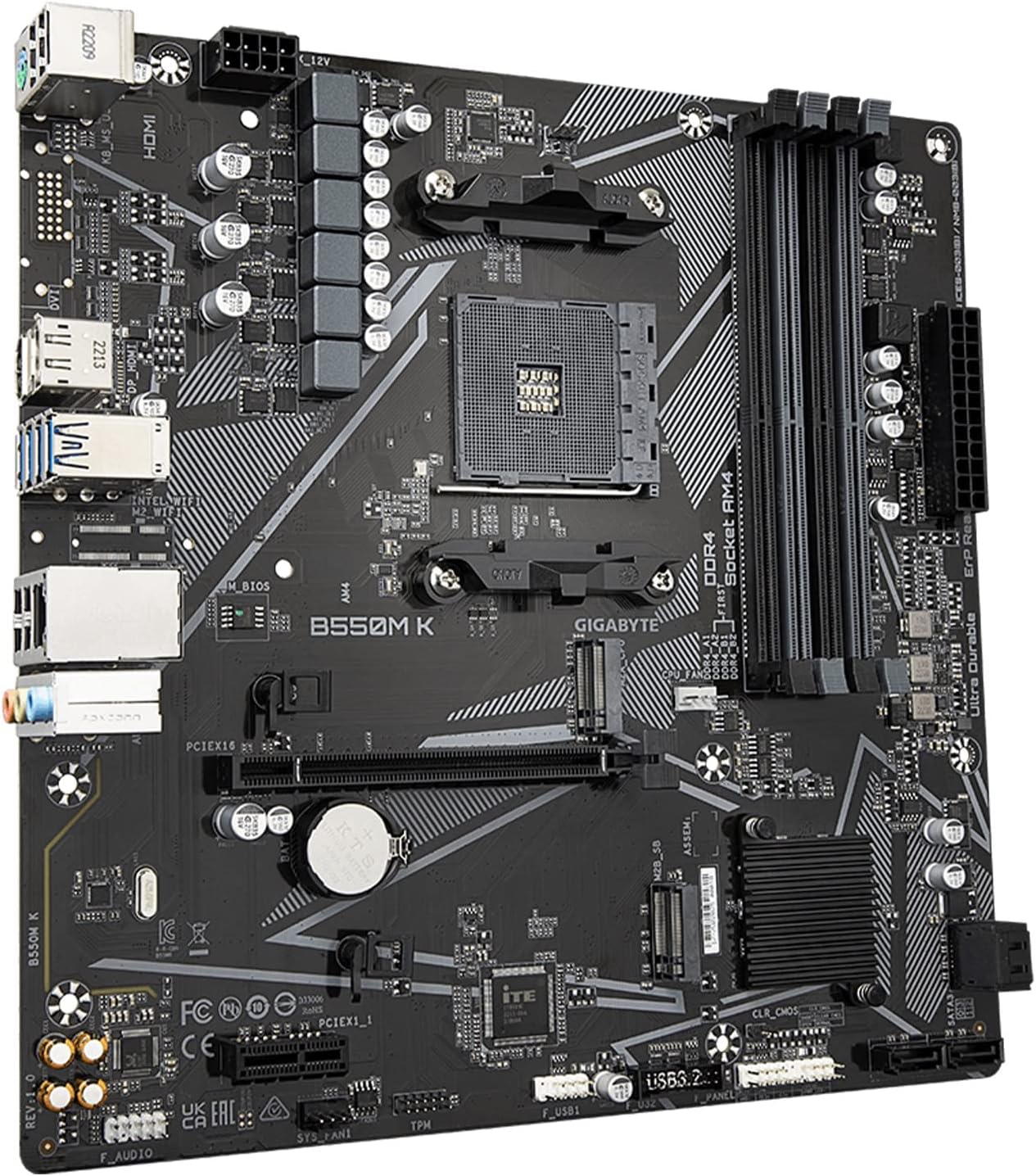 GIGABYTE B550M K MicroATX マザーボード [AMD B550チップセット]