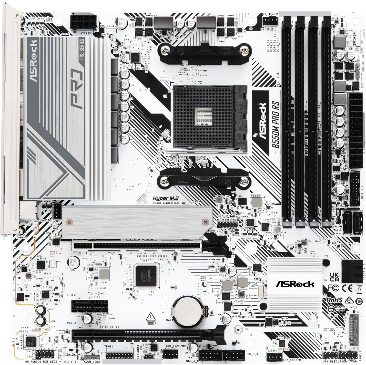 B550M Pro RS マザーボード Micro ATX DDR4 - AMD Ryzen 5000シリーズ対応【国内正規代理店品】