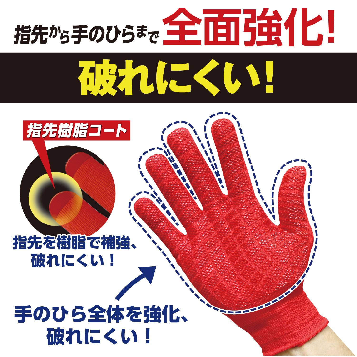 バージョンアップ吸着すべり止め手袋 黒 M