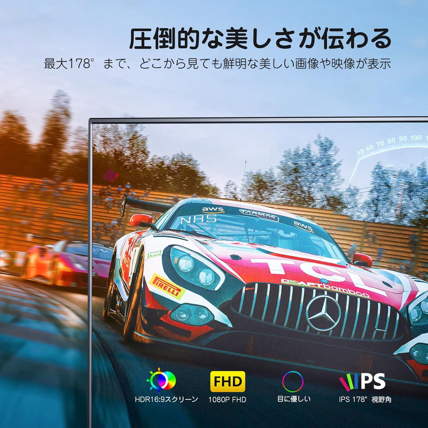 ポータブルモニター 15.6インチ 1920x1080 IPS液晶 非光沢 軽量 USB Type-C対応