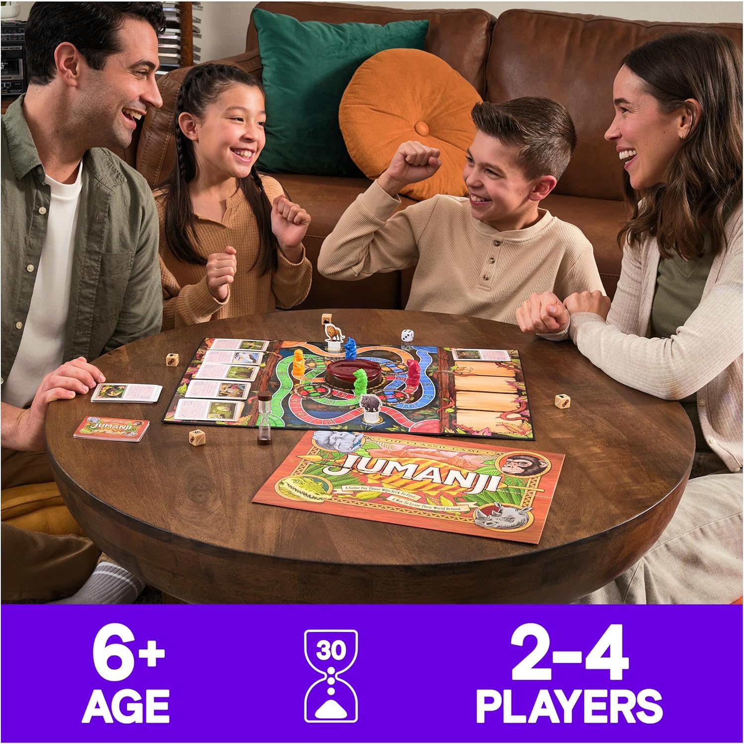 Jumanji ゲーム 映画基づくファミリーボードゲーム 子供・大人向け 8歳以上