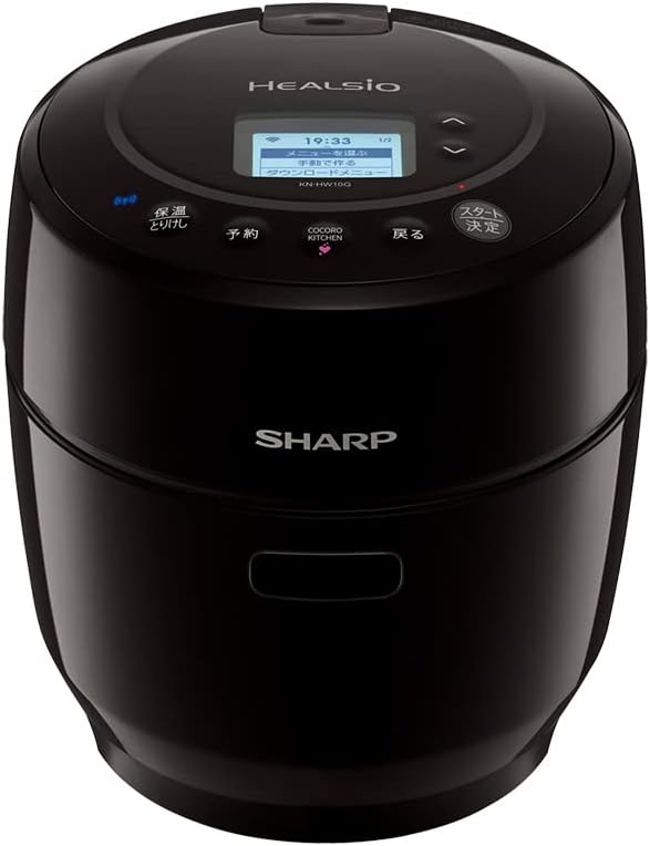無水調理対応 シャープ ヘルシオ ホットクック 1.0L 電気調理鍋 ブラック 1~2人用