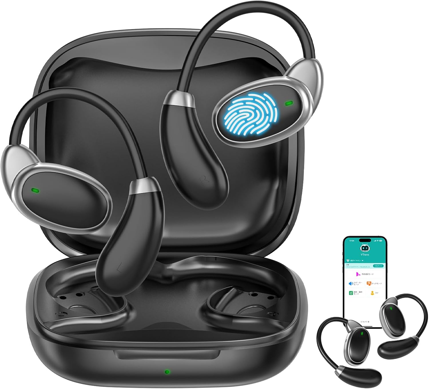 海外旅行用 150言語対応イヤホン型AI翻訳機 Bluetooth接続 ハンズフリー