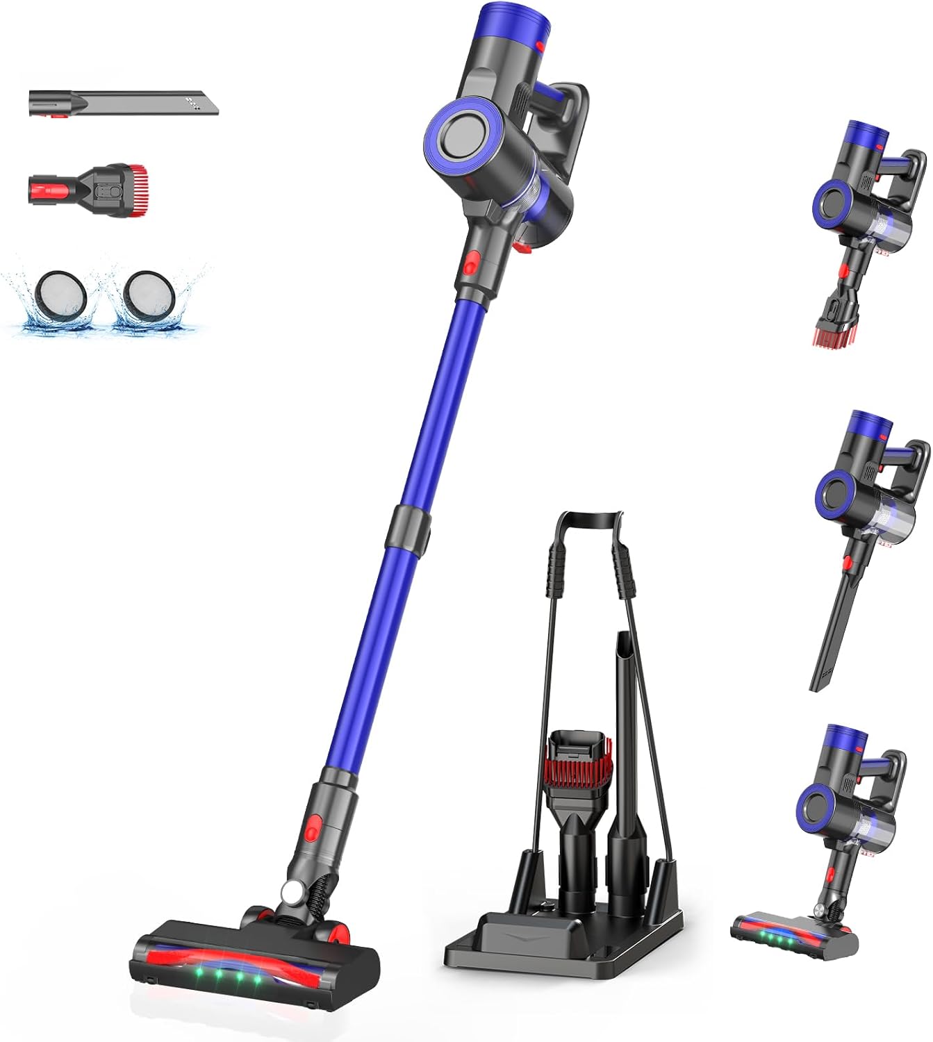 軽量コードレス掃除機 600W 60KPA強力吸引・LEDディスプレイ・60分稼働・3段吸引力・9重濾過システム 2WAY