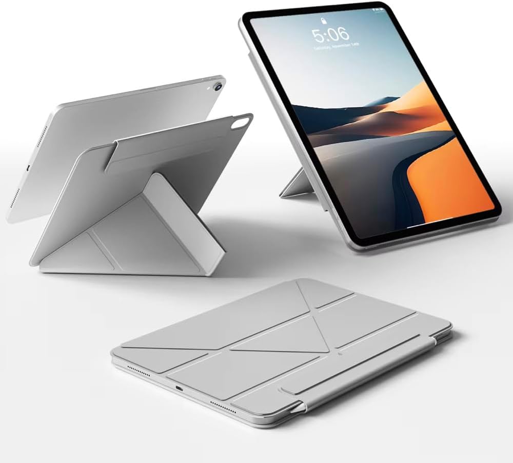 iPad mini 7・6互換ケース 軽量薄型 マグネット吸着 オートスリープ機能 4通りスタンド