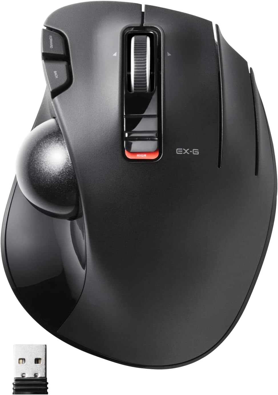 エレコム ワイヤレストラックボールマウス 6ボタン ブラック M-XT3DRBK