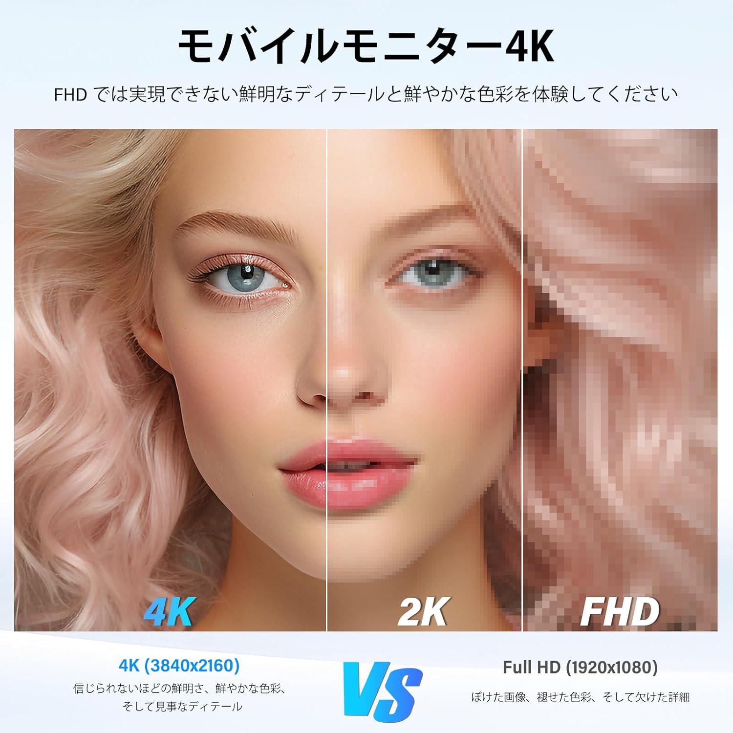 ポータブル4Kモニター 23.8インチ IPS液晶 非光沢 100%sRGB ゲーミング対応