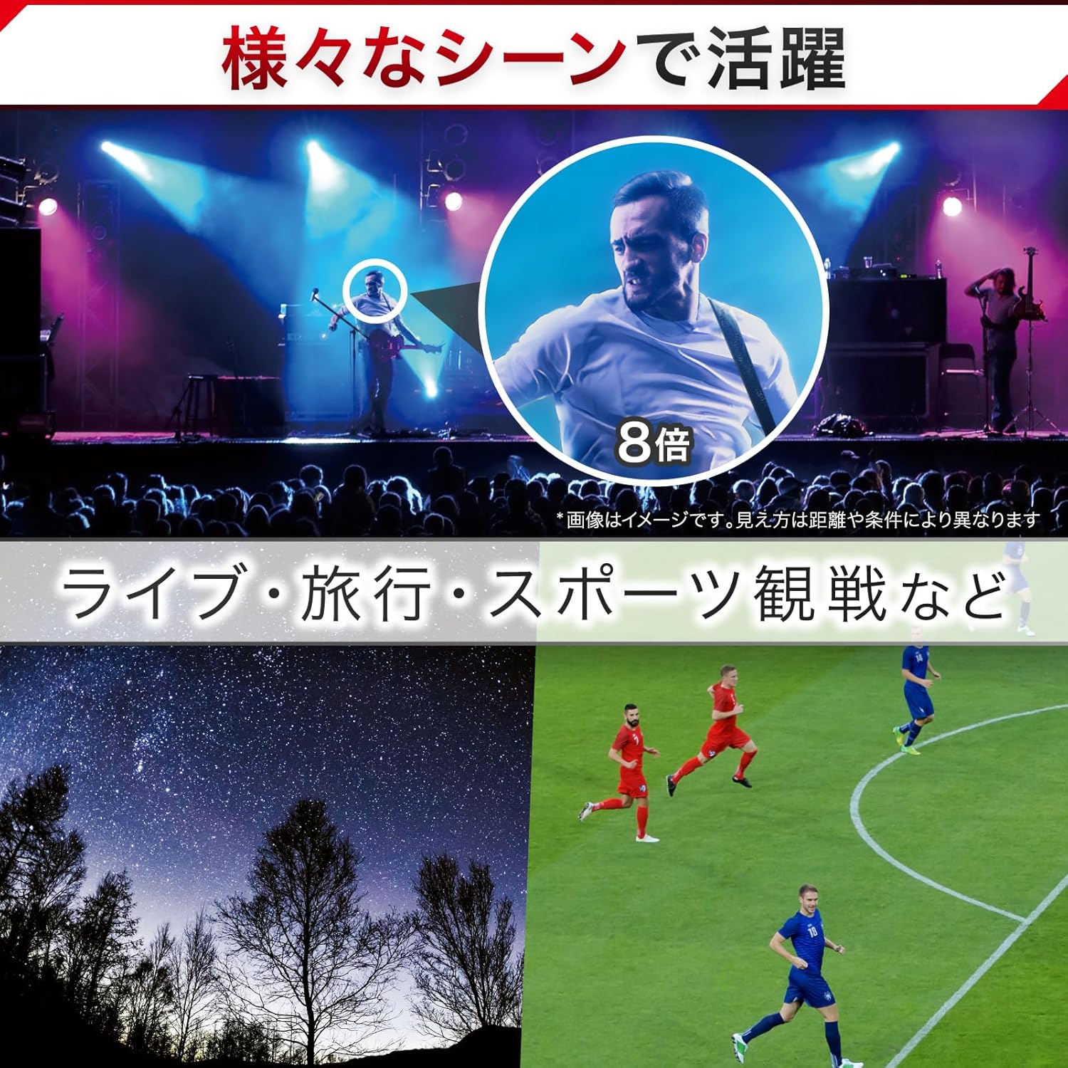 皆既月食・星座観察に最適なビクセン8倍小型軽量双眼鏡 (ホワイト) 71016