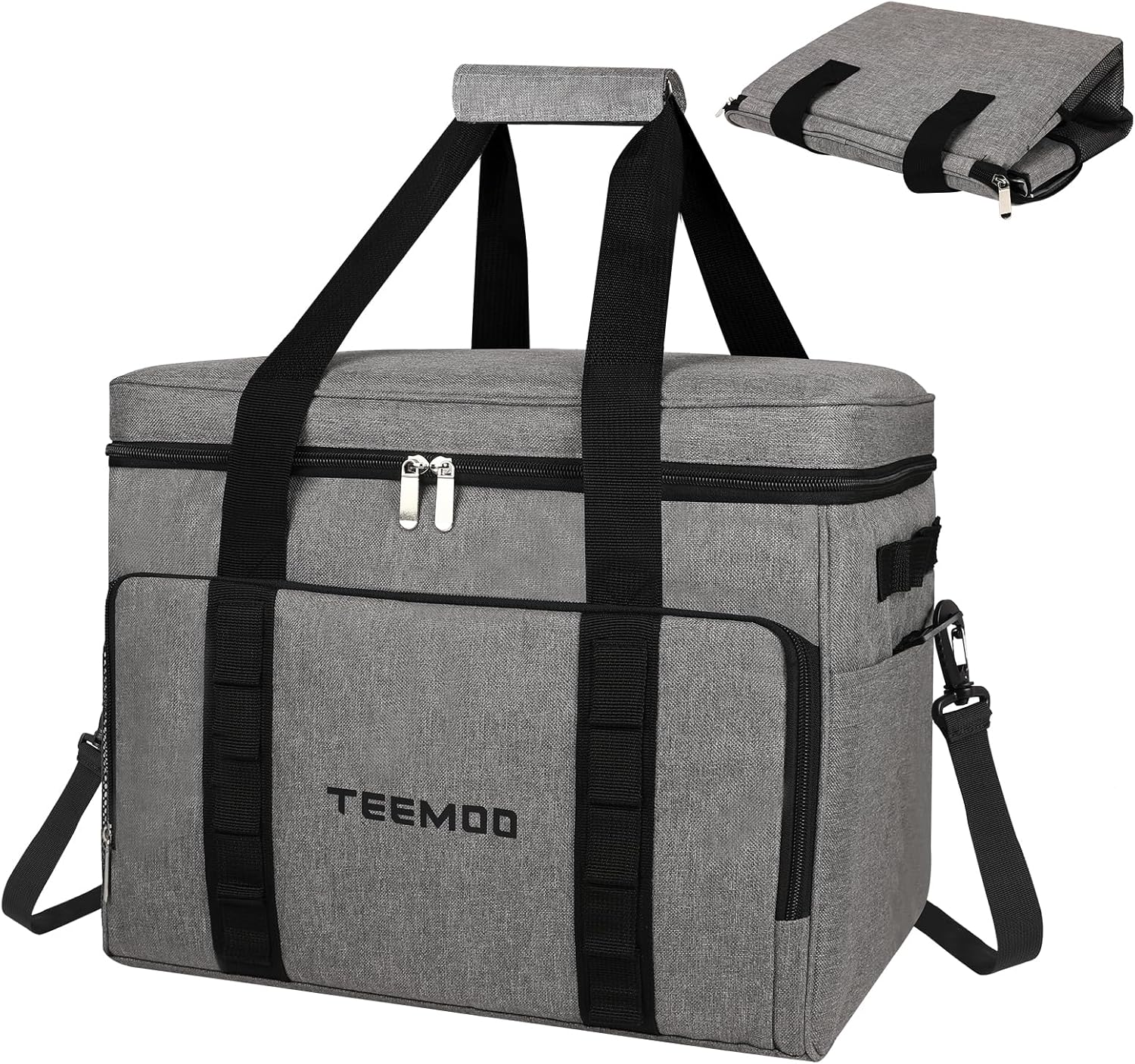 大容量18L/33L クーラーボックス 保冷バッグ 軽量 防水 キャンプ・BBQ用 グレー
