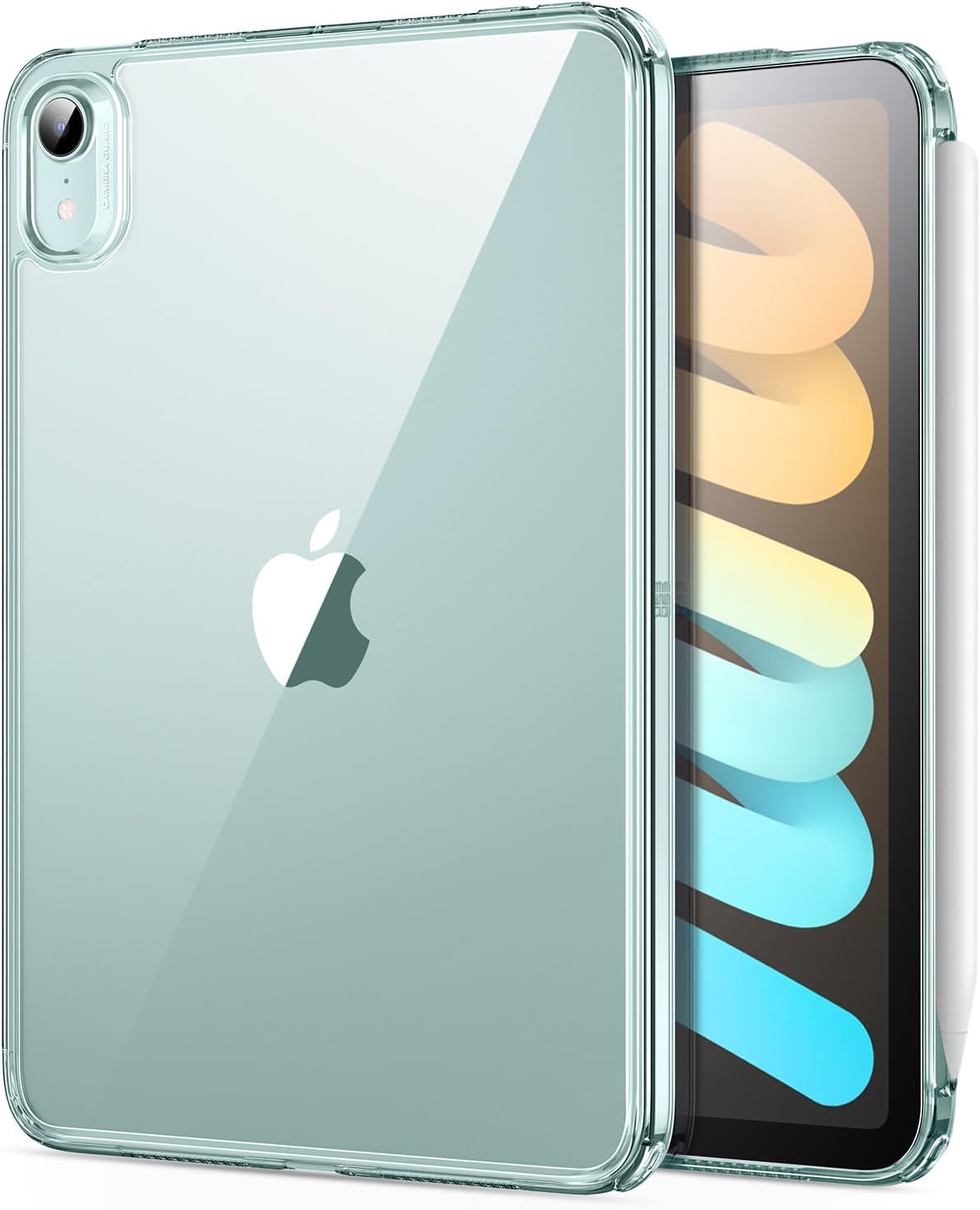 iPad mini 7/6世代用 薄型耐衝撃ケース ブルークリア 8.3インチ