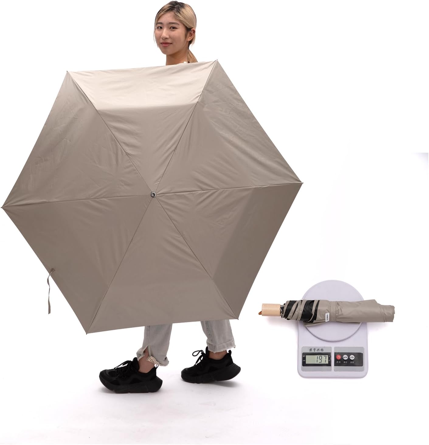 超軽量カーボン折りたたみ傘 UV遮熱 晴雨兼用