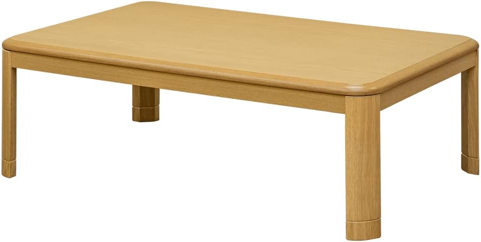 ナチュラルな家具調こたつ 120cm 長方形 継脚式
