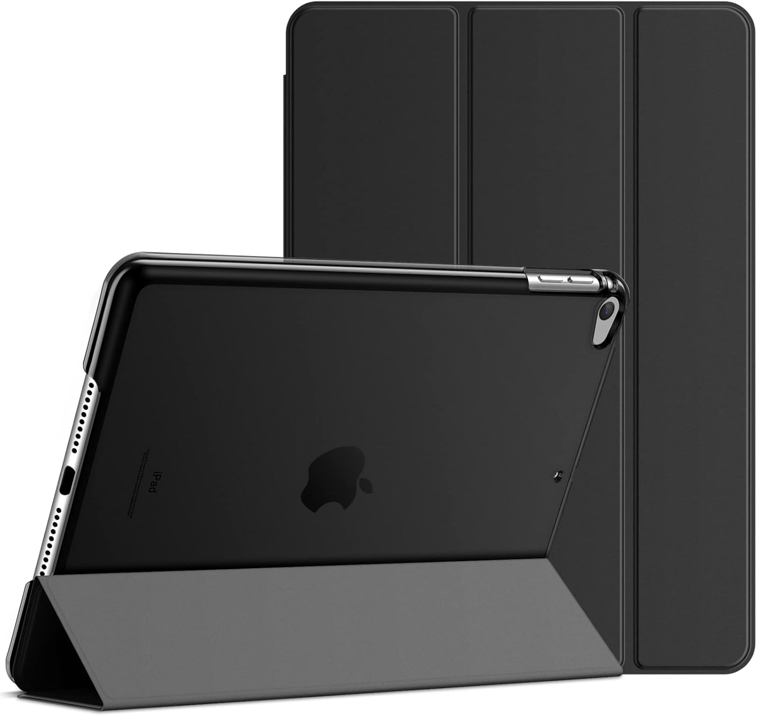 iPad Mini 5 (2019モデル) 用 三つ折スタンドケース オートスリープ機能 (ブラック)