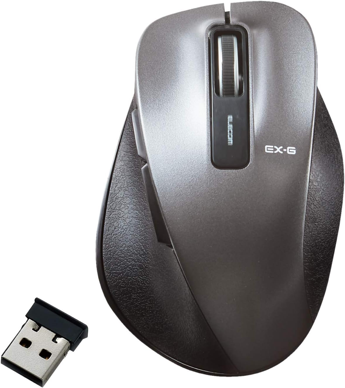 ワイヤレスマウス Mサイズ 5ボタン ガンメタリック M-XGM10DBBK/EC