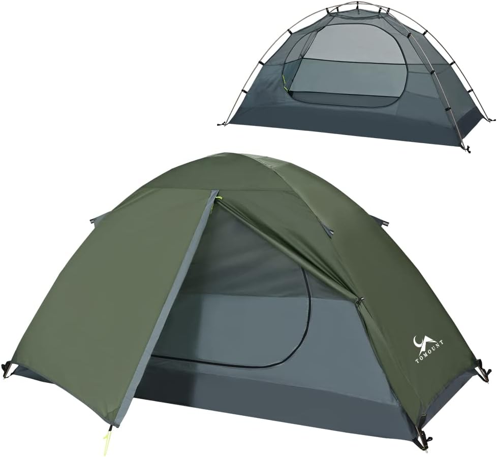 ソロキャンプ用軽量二重層テント 1-2人用 自立式 耐水圧3000mm