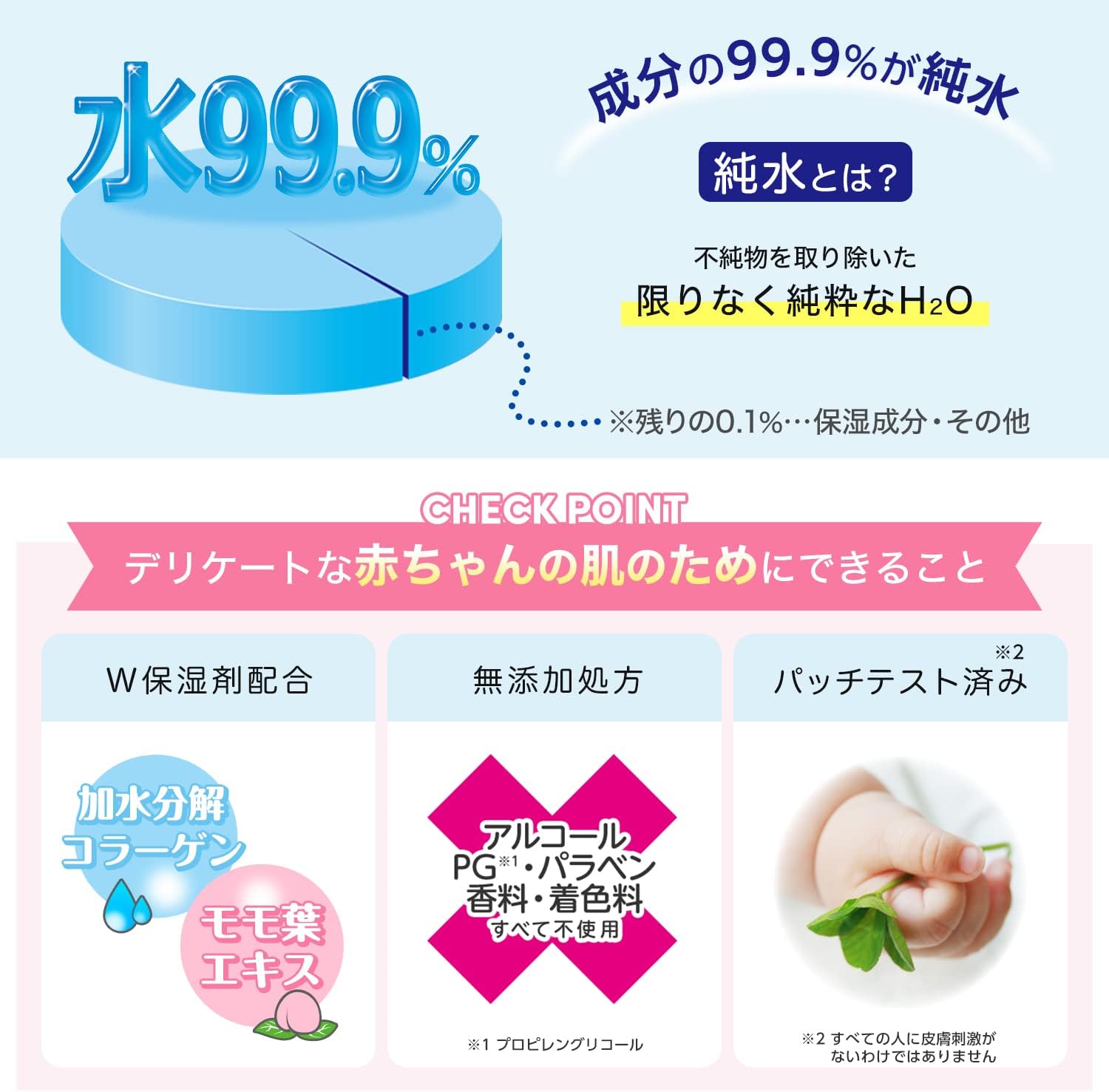 日本製 純水99.9% おしりふき コラーゲン保湿成分配合 60枚×15個 (900枚)