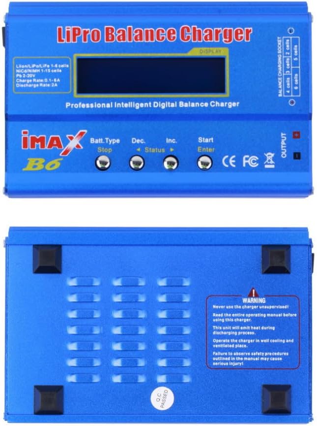 Hilitand iMAX B6 LiPo/ニッカド バッテリー充電器 LCD表示 80W ラジコン用