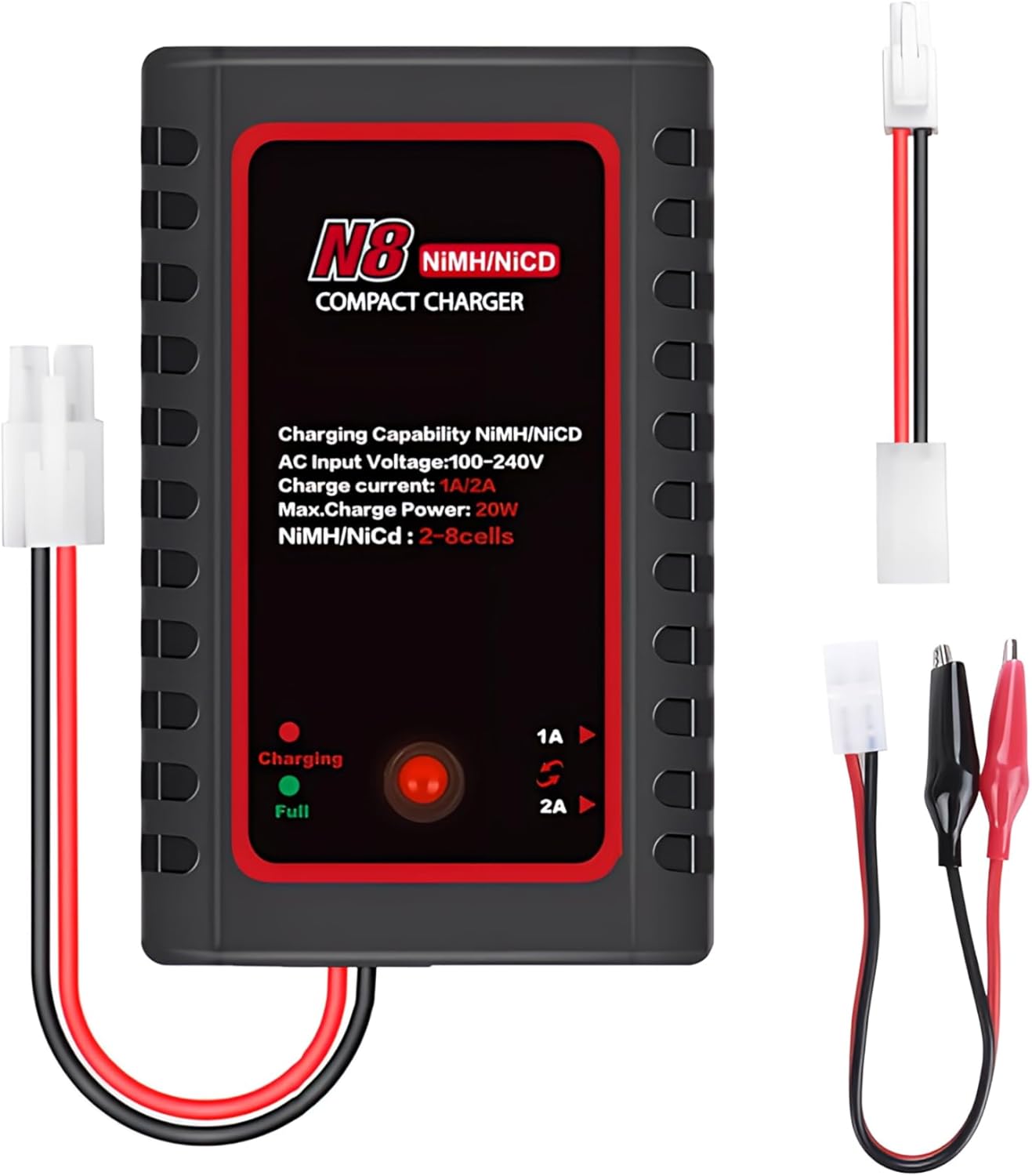 急速充電ニッケル水素バッテリー充電器 2.4V-9.6V対応 サバゲー・RCカー用