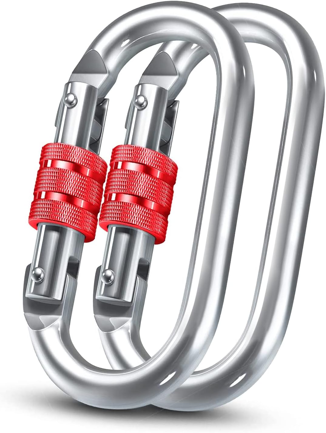 登山用 ハードスチール製 超軽量カラビナ 25KN 2セット
