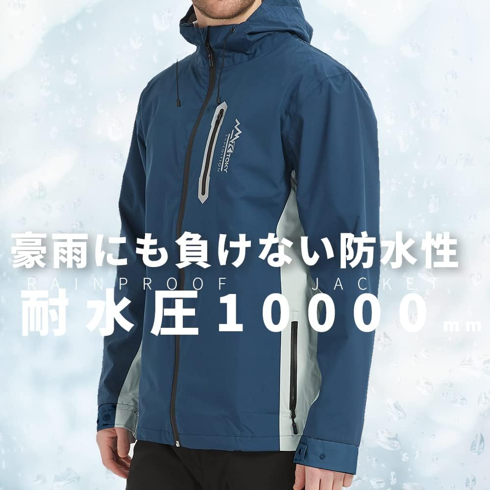 メンズゴルフレインウェア上下セット - 防寒・防水・防風機能付きアウトドアカッパ
