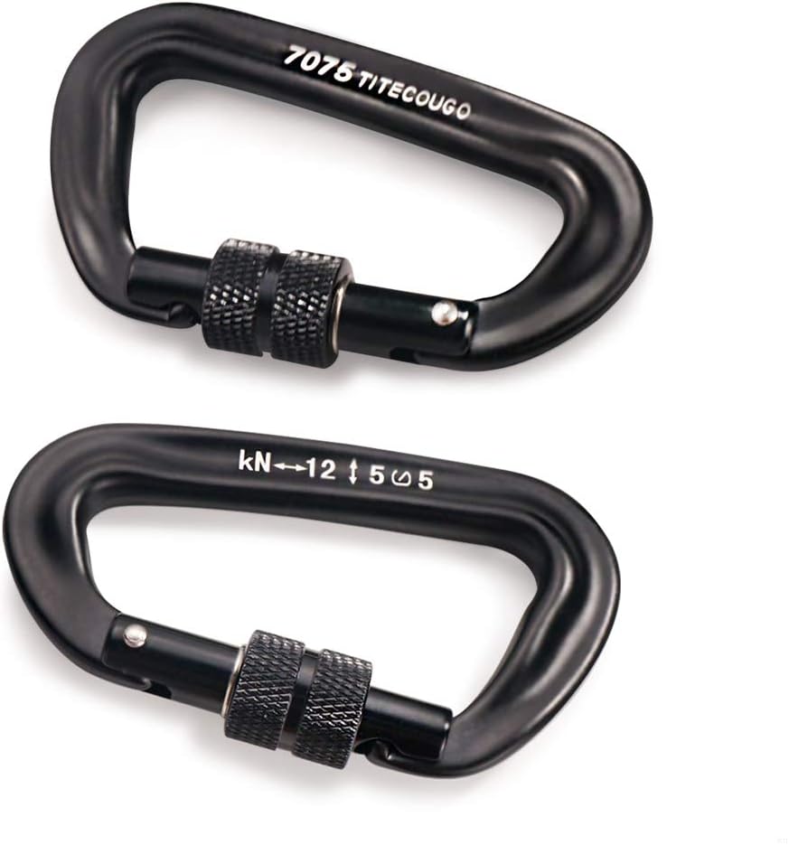 超軽量カラビナ 12KN 強度 登山・キャンプ用 5色から選択