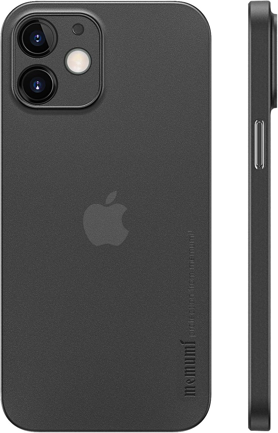 iPhone 12用 極薄0.3㎜指紋防止ケース - memumiオリジナルマット質感
