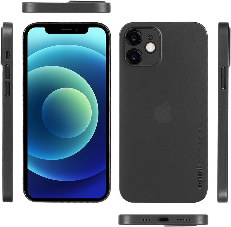 iPhone 12用 極薄0.3㎜指紋防止ケース - memumiオリジナルマット質感