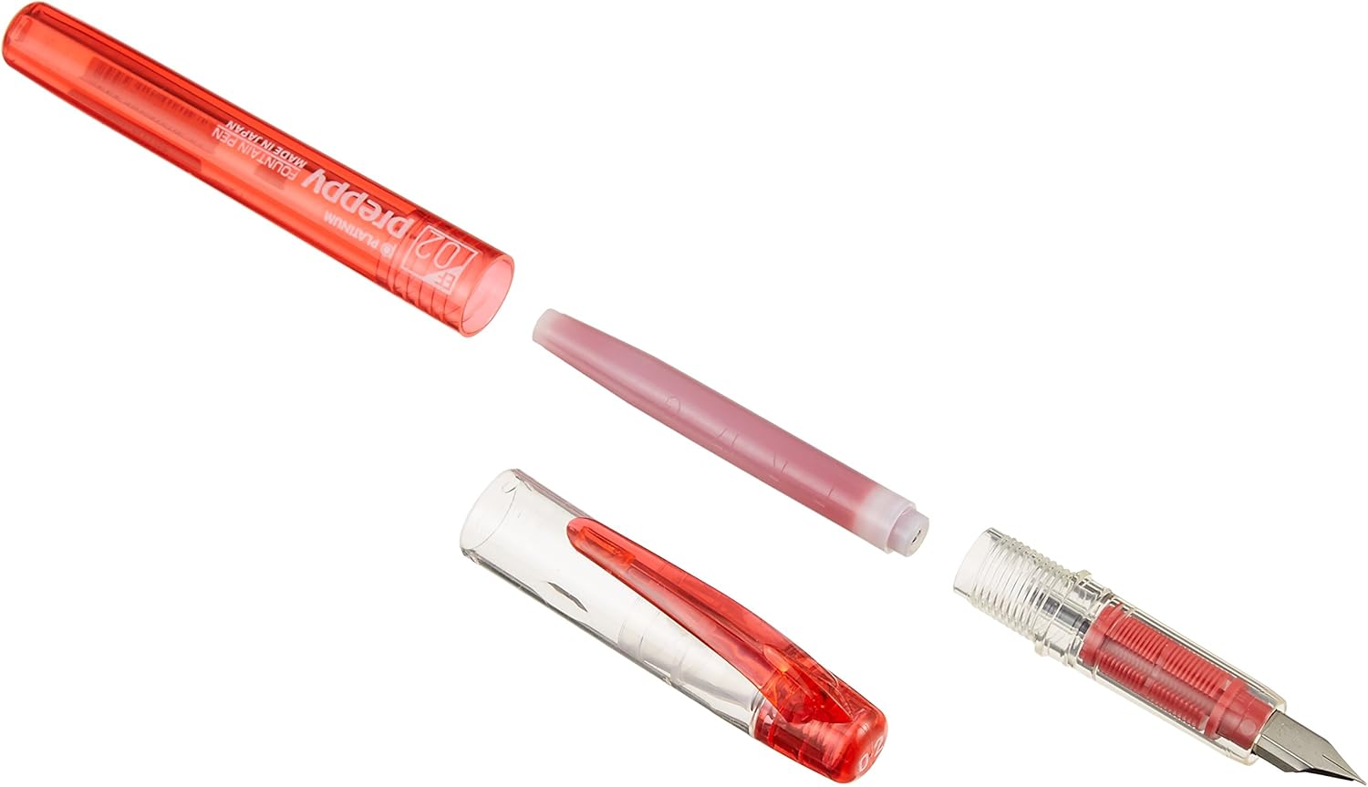 プラチナ プレピー 万年筆 0.2mm レッド