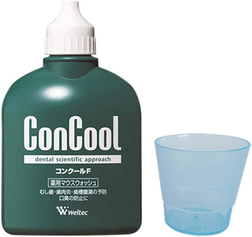 歯科専売品ウエルテック マウスウォッシュ コンクールF 100ml ＋ ライオンオリジナルコップセット