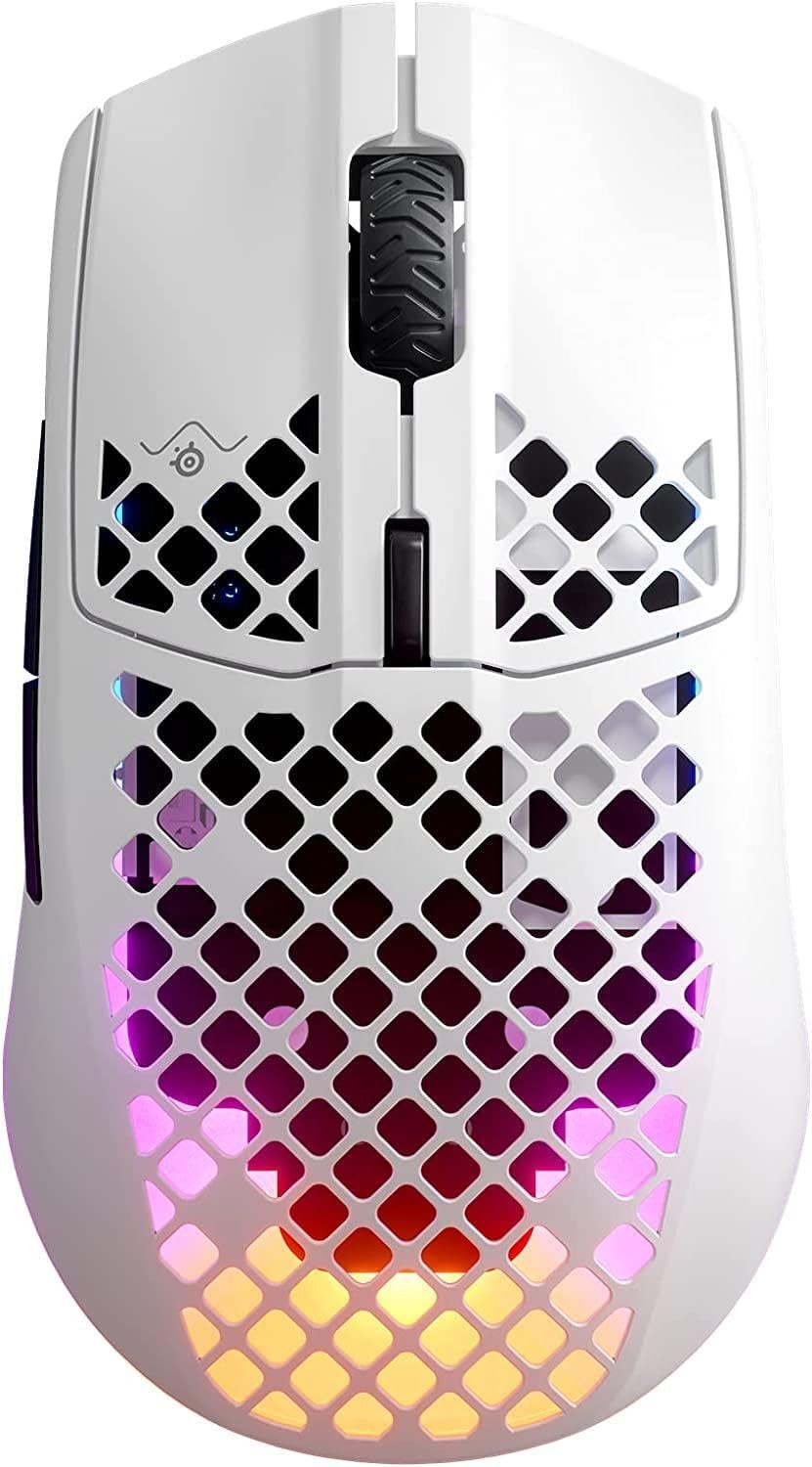 超軽量無線ゲーミングマウス SteelSeries Aerox 3 Snow - TRUEMOVE AIRセンサー搭載、防塵・防水 IP54規格