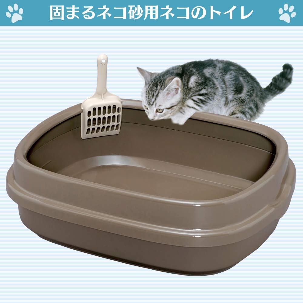 アイリスオーヤマ スコップ付き猫トイレ ブラウン