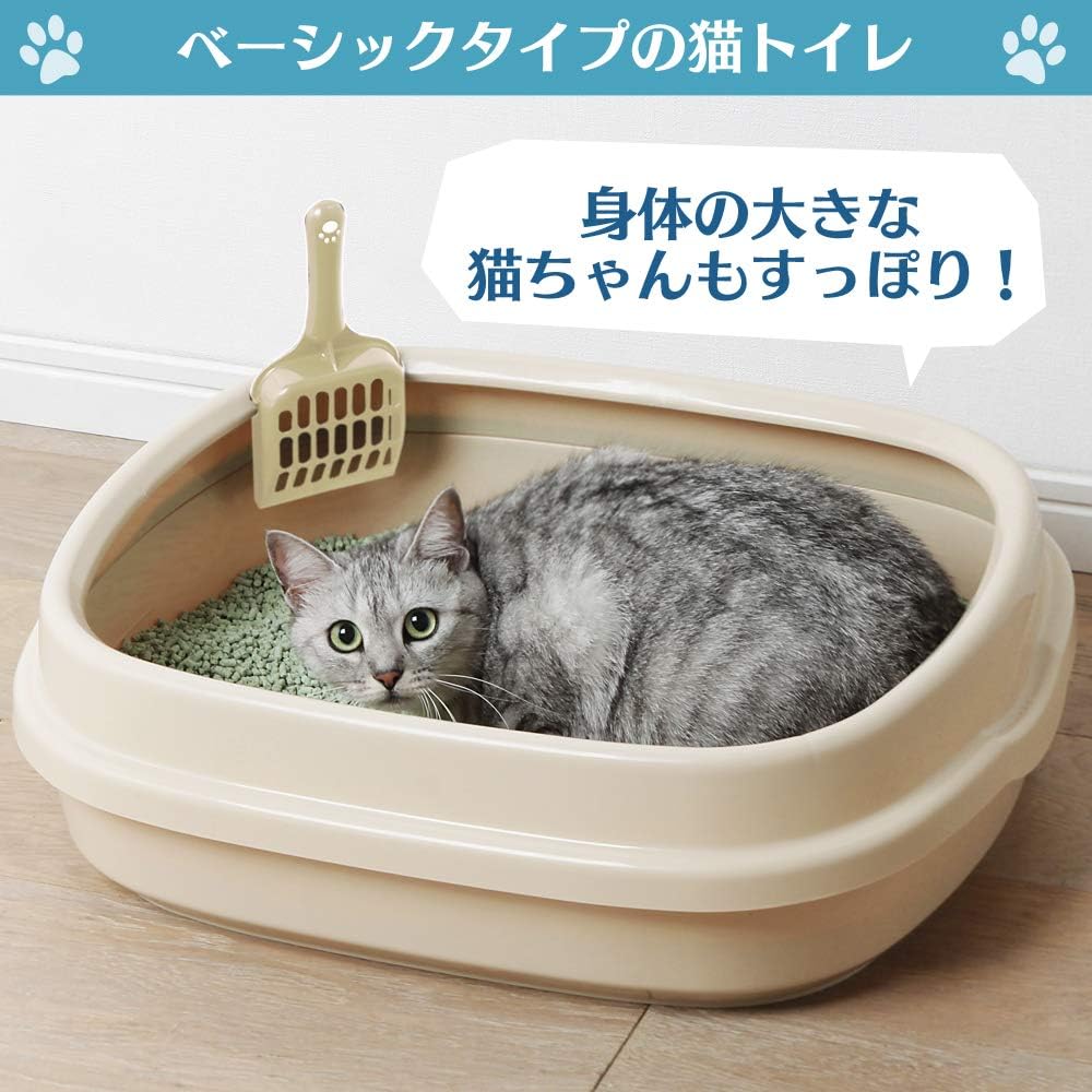 アイリスオーヤマ スコップ付き猫トイレ ブラウン
