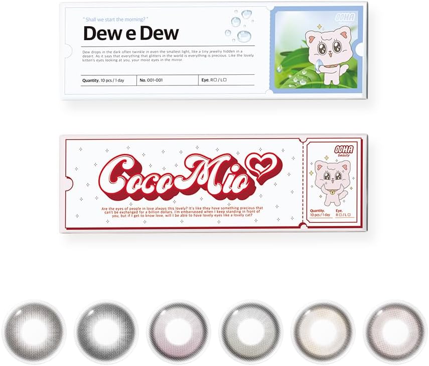 グレー度ありワンデーカラコン OOHA COCOMIO【10枚入り】
