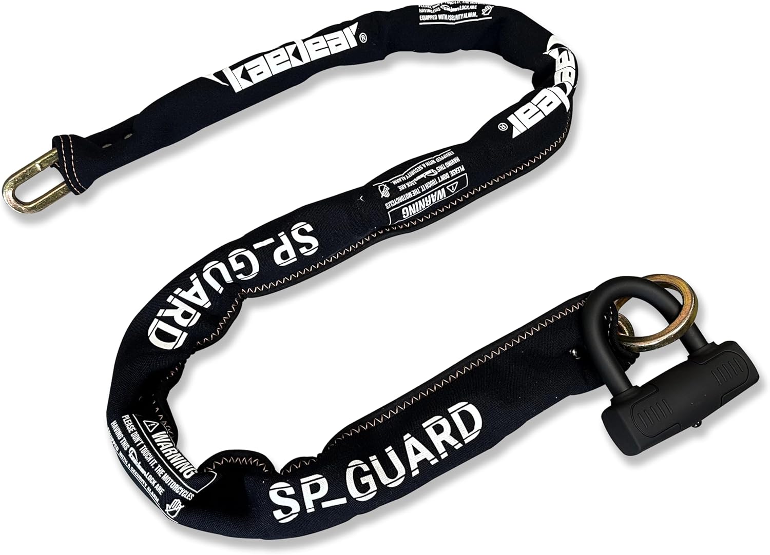 バイク盗難防止チェーンロック 1500mm スクエアタイプ