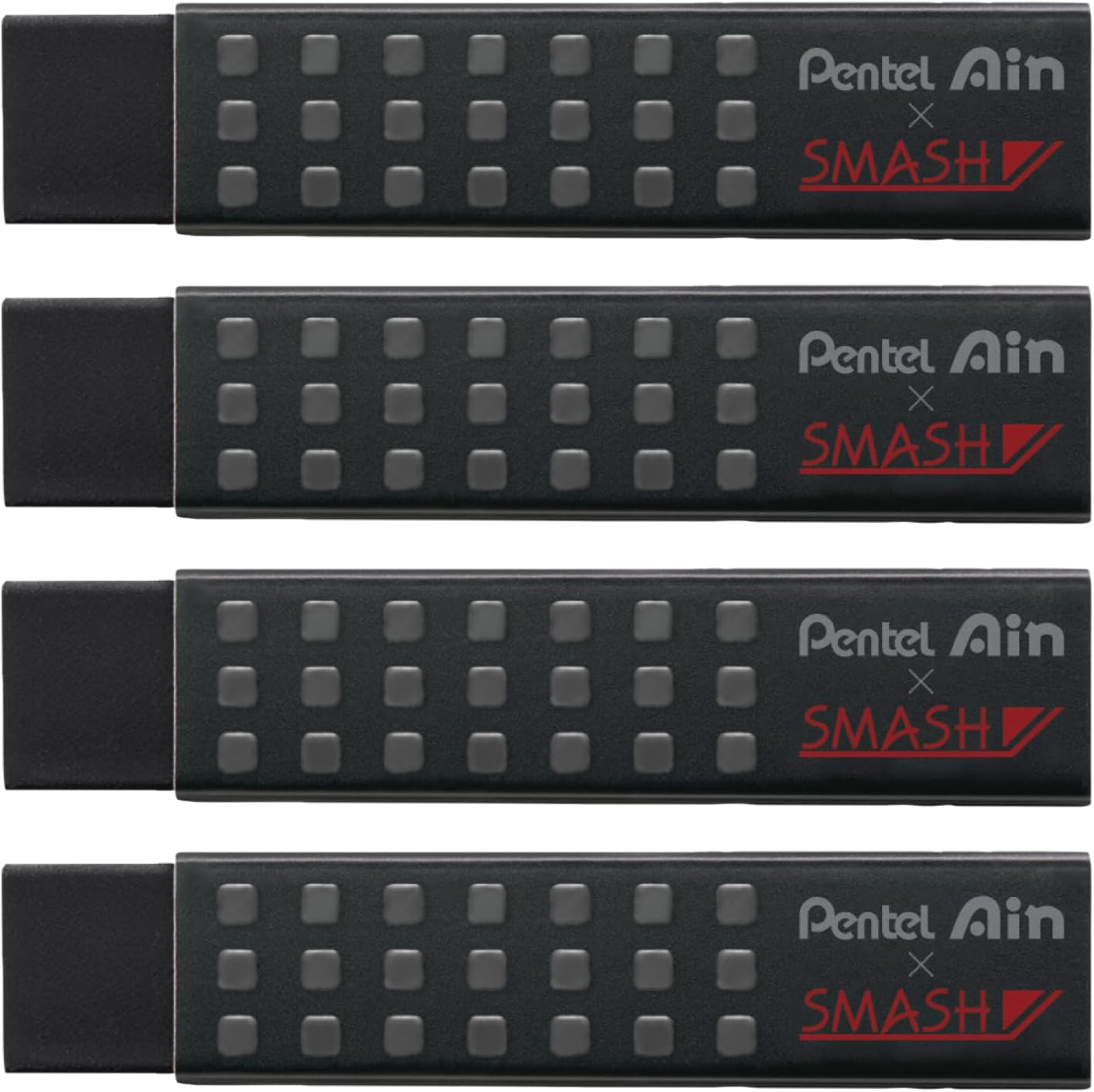 消しゴム スマッシュ 黒 4個セット【ぺんてる】