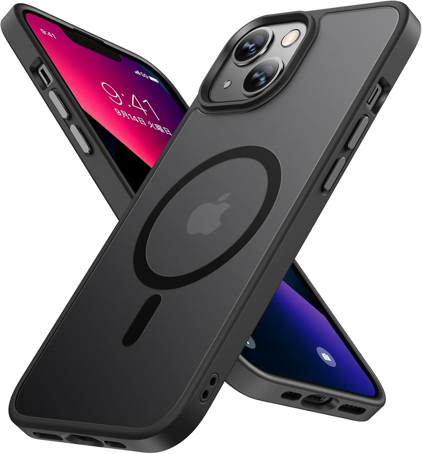 iPhone13ケース（Magsafe対応・米軍規格）耐衝撃・傷防止・薄型・黒