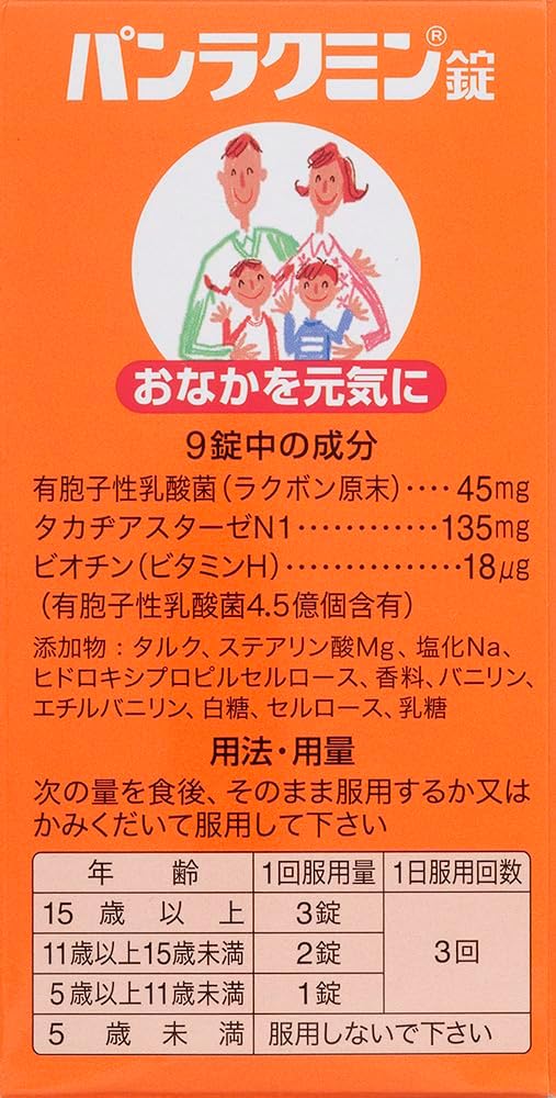 整腸サポート パンラクミン錠 550錠【便通改善・腹部膨満対策】