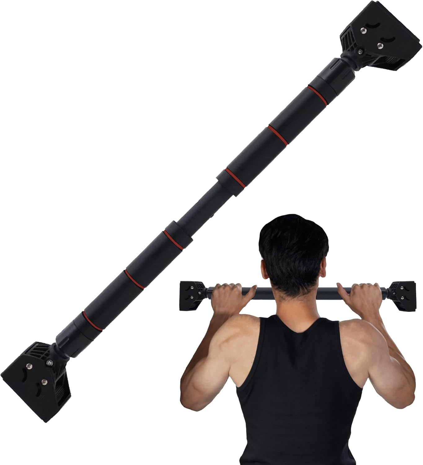 【簡単設置】耐荷重150kg 懸垂バー ドアジム 背筋トレーニング用